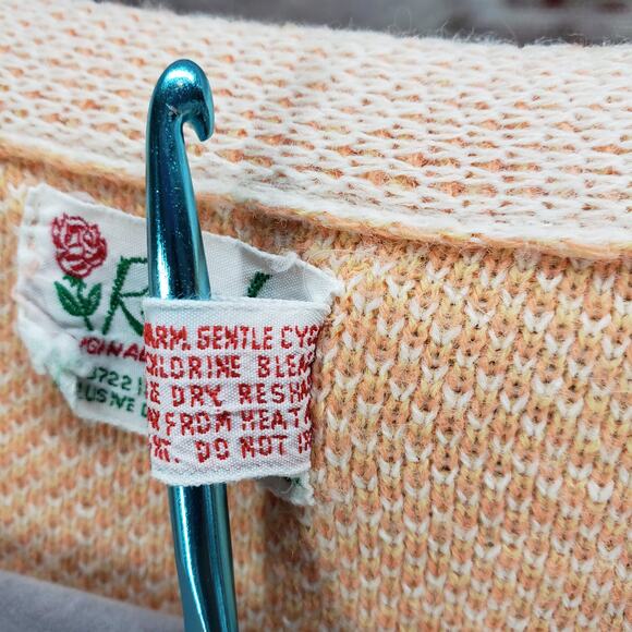 RosaLee Originals California Floral Knit Open Sweater Cardigan Size Medium - Picture 8 of 13